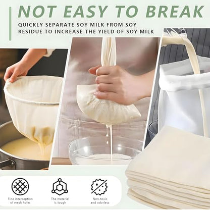 12 Pcs Cheesecloth, 20x20 Inch Organic Hemmed Cheese Cloth for Straining, Reusable Washable Unbleached Pure Cotton Cheesecloth for Cooking, Cheese Making, Baking, Juicing, Grade 100 (12 Pcs)