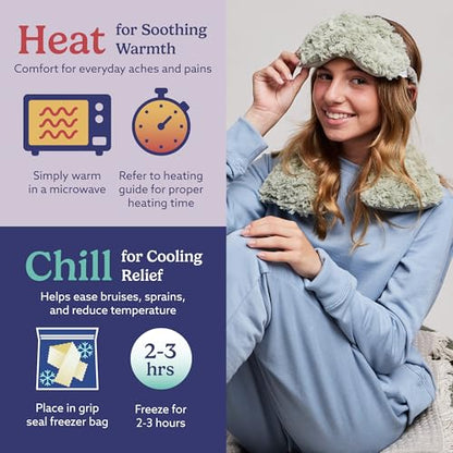warmies Microwavable Neck & Shoulder Wrap - Heating & Cooling Plush Pad for Calming Relaxation - Weighted & Heated Neck Warmer with Scented Lavender - Microwave Heat Pad for Aches & Pain - Curly Sage - color: Curly Sage