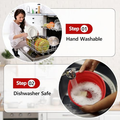Kitchen Aid Silicone Bowl Insert,Foldable 5qt Silicone Liners for Kitchenaid Mixer Accessories and Attachments,Dishwasher Safe-Food Grade,Silicone Kitchen Aid Bowl Liners for Baking(3 Pack)