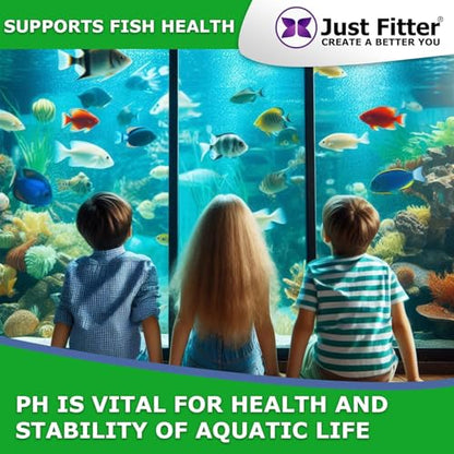 Just Fitter Alkaline Water pH Test Strips. Testing Kit for Home Drinking Water and Liquids. Universal Tester for Aquarium, Fish Tank, Pool, Hot Tub, Spa, Kombucha, Fermentation and Brewing Process.