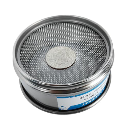 16 Mesh Lab Sieves 4" Diameter 304 Stainless Steel Wire Cloth Test Sieve for Industrial Laboratory Home - size: 16 mesh