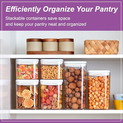 Amazing Abby - Carol - 96-Ounce Acrylic Canister (Set of 3), Plastic Airtight Food Container, Stackable for Pantry Storage, BPA-Free and Shatter-Proof, Perfect for Home and Commercial Use - style: 96 oz (3-Pack)