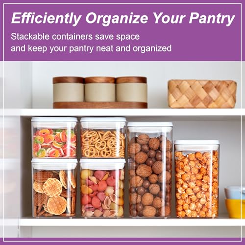 Amazing Abby - Carol - 112-Ounce Acrylic Canister (Set of 3), Plastic Airtight Food Container, Stackable for Pantry Storage, BPA-Free and Shatter-Proof, Perfect for Home and Commercial Use - style: 112 oz (3-Pack)
