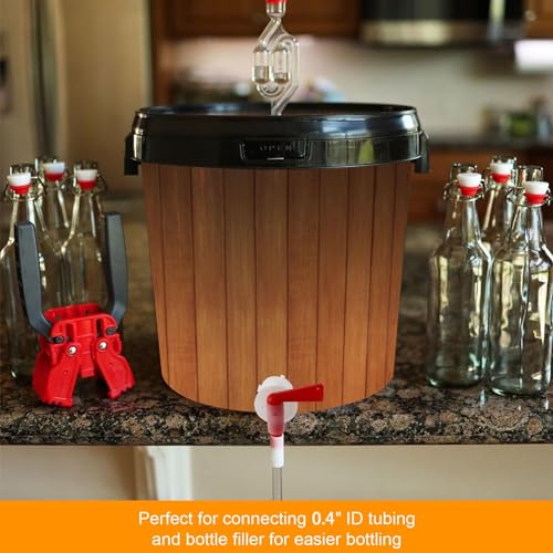 Bucket Spigot 5 Gallon Bucket Spigot, Plastic Bottling Bucket Spigot Fermenting Bucket Spigot for 5 Gallon Bucket Homebrew Wine Making Beer Fermentation Bucket Fermenter - size: 3 Pack