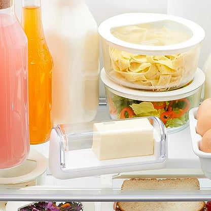 Chef’n Slice'n Store Butter Dish with Built-In Slicer Lid – Fits Long & Short Sticks, Measurement Marks Included – Keeps Butter Fresh & Ready to Slice - style: Butter