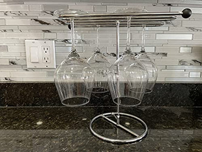 Happy Hour Stemware Drying Rack, Silver