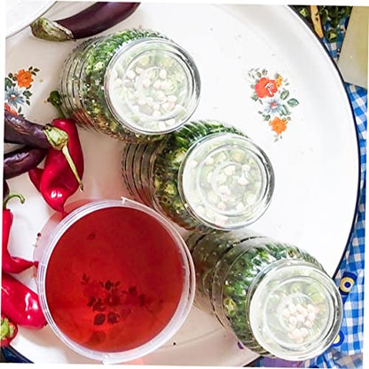4pcs Fermentation Kit Mason Jar Lids Airtight Lids Glass Weights for Pickle Jars
