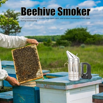 Electric Beehive Smoker, Stainless Steel Beekeeping Equipment with Heat Handle, for Driving Bees and Extracting Honey