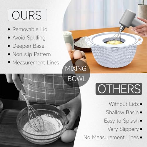 4-1 Strainer with Bowl Set - Rotatable Colander for Kitchen(Patented) - Strainers and Colanders - Pasta Strainer with New Upgraded Graters for Fruit Veggie Fun Kitchen Presents - White - color: White