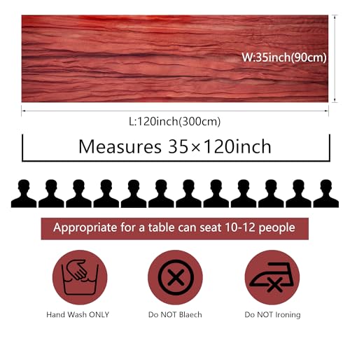 16 Pack Terracotta Cheesecloth Table Runner 35x120 Inch Boho Gauze Cheese Cloth Table Runner 10FT Long Rustic Sheer Table Runners for Wedding Bridal Shower Birthday Party Table Decor - style: Terracotta