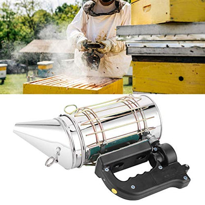 Stainless Steel Electric Beehive Smoker with Handle, 5V Power Supply, Professional Beekeeping Equipment