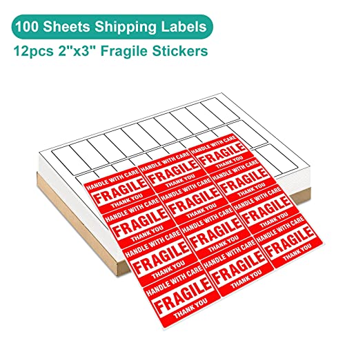 MFLABEL Address Labels 1x2.625 Inch - 30 Per Sheet White Matte Mailing Labels for Laser & Inkjet Printers (750 Labels, 25 Sheets) - Strong Adhesive Shipping Stickers - size: 1" x 2-5/8" (30-up), style: 25 Sheets