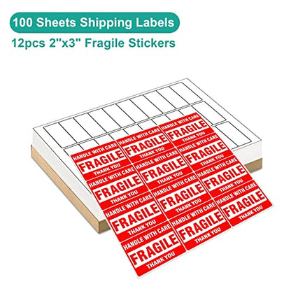 MFLABEL Address Labels 1x2.625 Inch - 30 Per Sheet White Matte Mailing Labels for Laser & Inkjet Printers (750 Labels, 25 Sheets) - Strong Adhesive Shipping Stickers - size: 1" x 2-5/8" (30-up), style: 25 Sheets