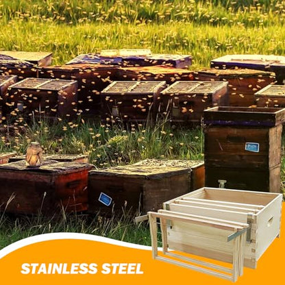 Beehive Frame Holder, 2PCS Stainless Steel Bee Hive Stand, 5 Full Frame Capacity Bee Holder, Beekeeping Supplies for Beekeeper Hive Stand Beehive