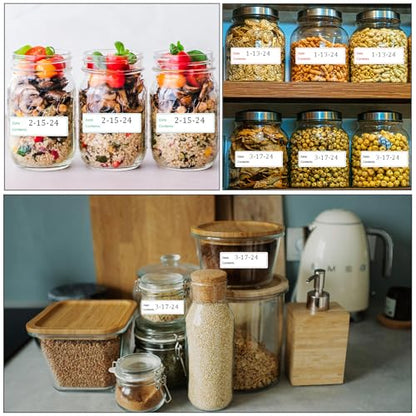 1000pcs Freezer Labels,1x3 inch for Food containers,Food Labels Quick and Easy to Remove- Easy to Write on(Black) - color: Black-2 Rolls 1000pcs, size: 2 Rolls 1000pcs