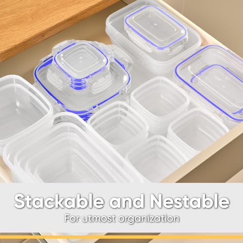 Superio Large Plastic Food Storage Container with airtight Lid for Pantry, Fridge- 10 Cup, 80 Oz- BPA Free, Leakproof Sealed Container- Microwave, Dishwasher and Freezer Safe (Clear) - color: Clear