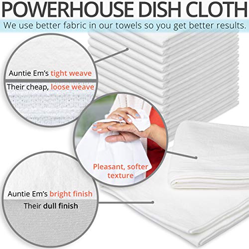 Aunti Em's Kitchen Flour Sack Dish Towels - Natural Cotton for Embroidery and Drying Glass, Hand, Dinnerware - Plain, Thick, Zero-Lint, Highly Absorbent - Set of 12, 27 x 27 Inch, Sage Green - color: Sage Green