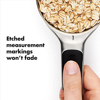 OXO Good Grips 8 Piece Stainless Steel Measuring Cups and Spoons Set - size: 8 count, style: Set