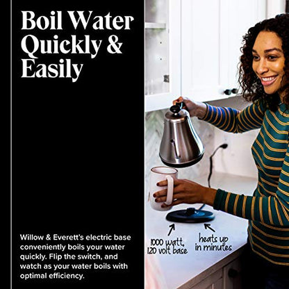 Electric Gooseneck Kettle - 0.8L, 120 Volt, Stainless Steel Electric Tea Kettle - Water Pot Heater/Warmer, Coffee & Tea - style: Pot Heater/Warmer