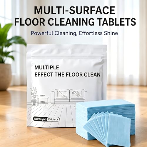 Multi-surface Floor Cleaning Tablets, 100 PCS Floor Cleaning Tablets for Hardwood Tile Laminate and Marble, Concentrated Floor Cleaner Tablets for Mop Bucket