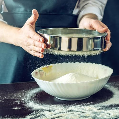 PATIKIL 7 Mesh(2.8mm) Lab Sieve, 3.9"(10cm) Diameter Sifting Screen 304 Stainless Steel Wire Cloth Fine Mesh Sieve for Industrial Laboratory Home Soil Sifter Dry Sift Screens Hash - size: 7 Mesh(2.8mm)/3.9"