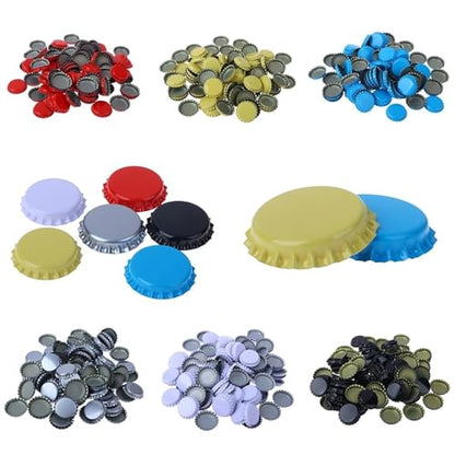 200PCS Beer Bottle Caps Tinplate Beer Bottle Caps Craft Beer Bottling Caps Oxygen Absorbing Seal Beer Bottle Caps for DIY(SV) - color: SV