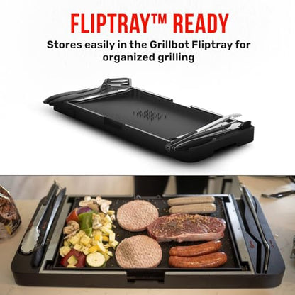 Grillbot Grill Metal Tongs for Cooking, Heavy-Duty Kitchen Tongs Stainless Steel with Long Handles & Locking Grip, Dishwasher Safe - color: BBQ Tong