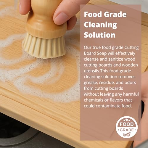Specialist Board Cutting Board Soap by the Block & Board Company | Food Grade Finishing Wax for Wood, & Butcher Block, and Countertop | Preserves Wood | Food Grade Cleaning Solution | 8.5oz/250ml - size: Soap
