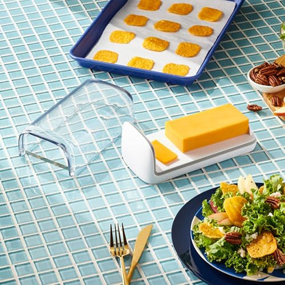 Chef'n 2-in-1 Cheese Slicer and Storage Container | Integrated Lid Keeps Cheese Fresh | Ideal Gift for the Cheese Lover - style: Cheese