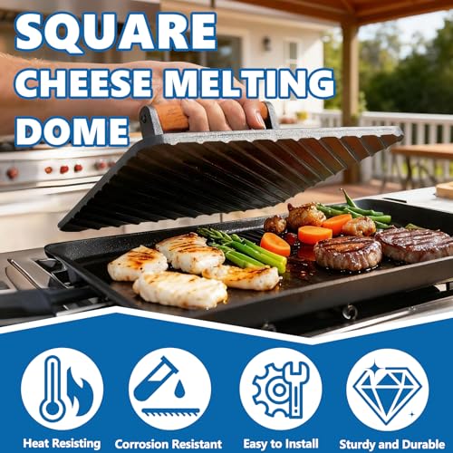 SafBbcue 10" Square Cast Iron Burger Press Smash Burger Griddle Weight Press for Blackstone, Pitboss, Camp Chef Flat Top Grills Accessories, Bacon Press for griddle for Grill Cooking Accessories, 2PCS - style: 10In Press x2