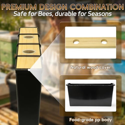 2 Pack 6L Plus Bee Hive Deep Frame Feeder for Beekeeping Honey Bee Sugar Water Feeding - size: 6L 2Pack