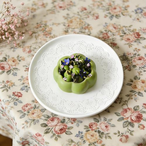 Silicone Flower Pot Shape Molds for Chocolate, Candy | 6-Cavity Flower-shaped Mousse Molds for Jello, Cookie, Pudding, Pastry, 8.39 x 5.71 x 0.71 inches, Nonstick, Flexible - color: White-R0194