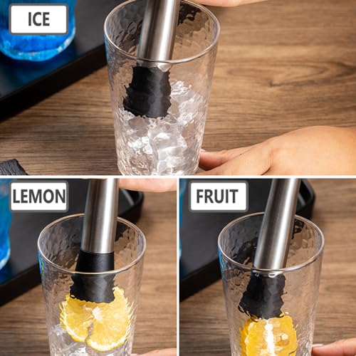 10 Inch Stainless Steel Muddler for Cocktails, Long Handle Durable Material, Bar Tool for Making Mojito and Fruit Drinks - color: 1pack-b