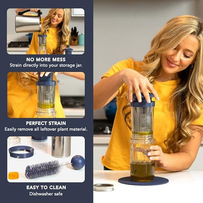 Magical Butter Filter Press + Spatulas Bundle – BPA-Free Straining System with 3-Pack Silicone Spatulas – Mess-Free Infused Oil & Butter Kit - size: Filter Press + Spatulas