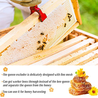 Rtteri 20 Packs 10 Frame Plastic Queen Excluder Beekeeping Queen Excluders Bee Supply Queen Excluder Fits 10 Frame Langstroth Beehives Beekeeping Supplies Kit Tools for All Beekeeping Levels (White) - color: White