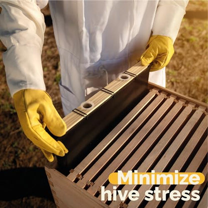 Bee Feeder - Beeswax-Treated Wood -2 Pack 3.5L Bee Feeders for Hives -(19Lx8.6Hx1.9W)In -Easy to Use and Clean -Feeding and Supplementation -Essential Beekeeping Equipment for Honeybee Hives