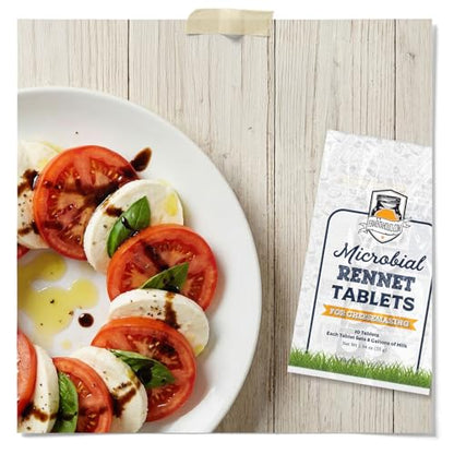 Microbial Rennet For Cheese Making | Vegetarian Rennet Tablets | Milk Coagulant | Vegan Cheese making | Shelf-Stable Rennet Tablets, Perforated For Easy Use