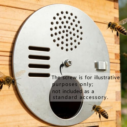 6 PCS Beekeeping Tools Beehive Round Entrance Gates - 4.92”(12.5cm) Diameter Galvanized Iron Hive Door, 1mm Thick with Ventilated Airflow Holes for Beehive Boxes & Beekeeping Supplies