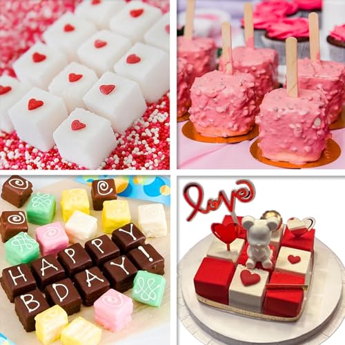 OCPO Kitchen 3D Cube Silicone Mold for Baking Mousse Cake, Square Baking Molds for Chocolate Candy Pastry Truffle Cupcake Jelly Cookie Pudding, Square Shape (15-Cavity) - style: Small Cube (15-Cavity)