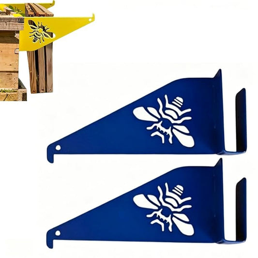 Beekeeping Hive Inspection Bracket, Heavy Duty Metal Beehive Frame Holder Support, Anti-Corrosion Apiary Gear for Beekeepers, Practical Hive Management Tool for Honey Collection (Blue) - color: blue
