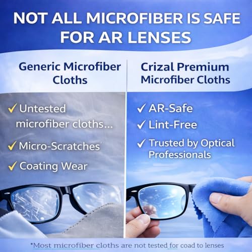 Crizal Eyeglass Lens Cleaning Solution – 2 Pack – Safe for AR-Coated Lenses – Designed & Tested by the AR Coating Experts - color: 2oz Spray / 2 Pack