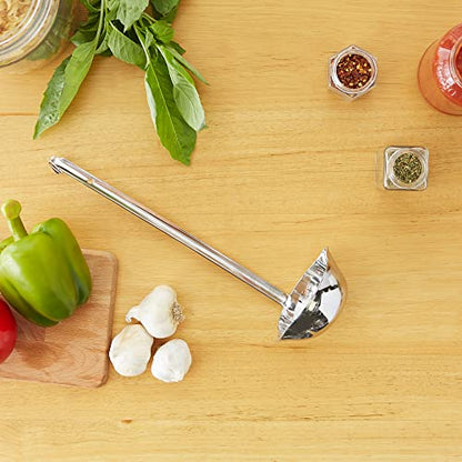 RSVP International Endurance Canning Collection Non-Reactive 18/8 Stainless Steel, Dishwasher Safe, Ladle, 13-1/2" - size: Ladle, 13-1/2"