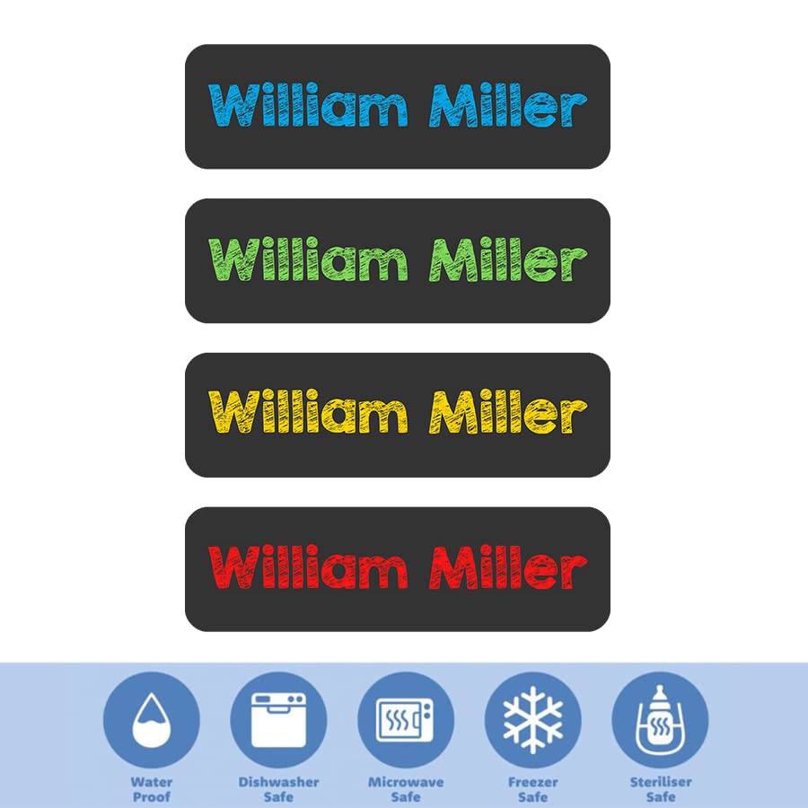 Custom Waterproof Dishwasher Safe Kid Name Labels for Daycare(128 Pack), Camp, School Supply, Baby Bottles, Lunch Boxes and Cups, Travel. Cute Personalized Design Name Stickers (Pattern 18) - color: Pattern 18