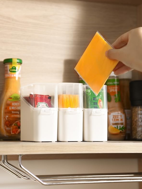 1pcs Sliced Cheese Container for Fridge - Compact, Stackable, and Multifunctional