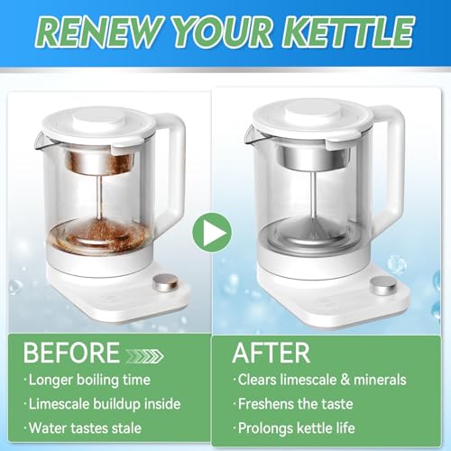 Kettle Descaler Tablet, Kettle Cleaner Remove Hard Water & Mineral Buildup, Hardwater Stains, Citric Acid for Cleaning & Descaling Water Distillers, Boilers, Limescale Remover For Kettles