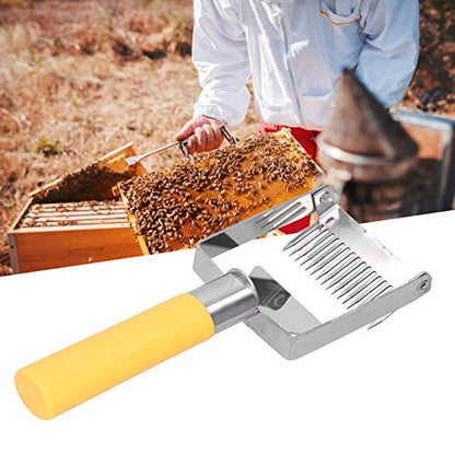 Gavigain Adjustable Honey Uncapping Fork, Stainl Steel Honey Scraper with Comfortable Handle, Beekeeping Beekeeper Equipment Tool