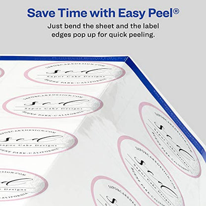 Avery Printable Blank Round Labels, 2.5" Diameter, Matte White, 225 Customizable Labels (22562) - color: Matte White, size: 2.5", style: 225 labels