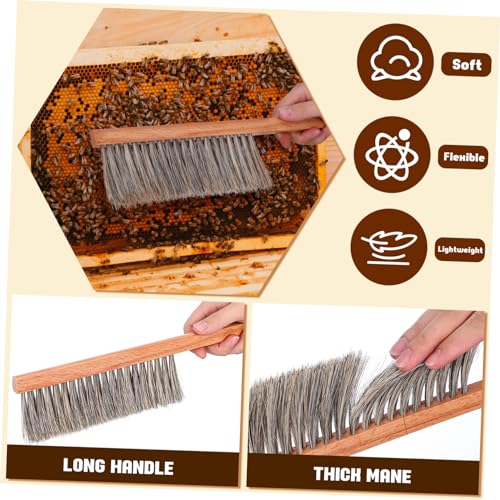 YARNOW Complete Beekeeping Tools Brush Hive Tool Hook Scraper Beehive Cleaning Kit