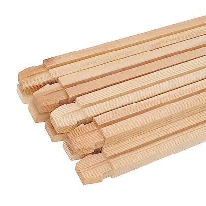 10 Set Beehive Frames and Wax Foundations, Beehive Waxed Coated Foundation Sheet with Pine Wood Frame for Bee Production and Harvesting