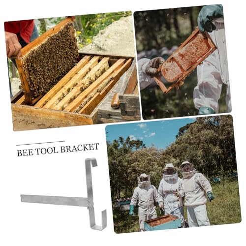 YARNOW 2pcs Beehive Frame Stand Holder Bee Frame Clamp Beekeeping Tool Stainless Steel